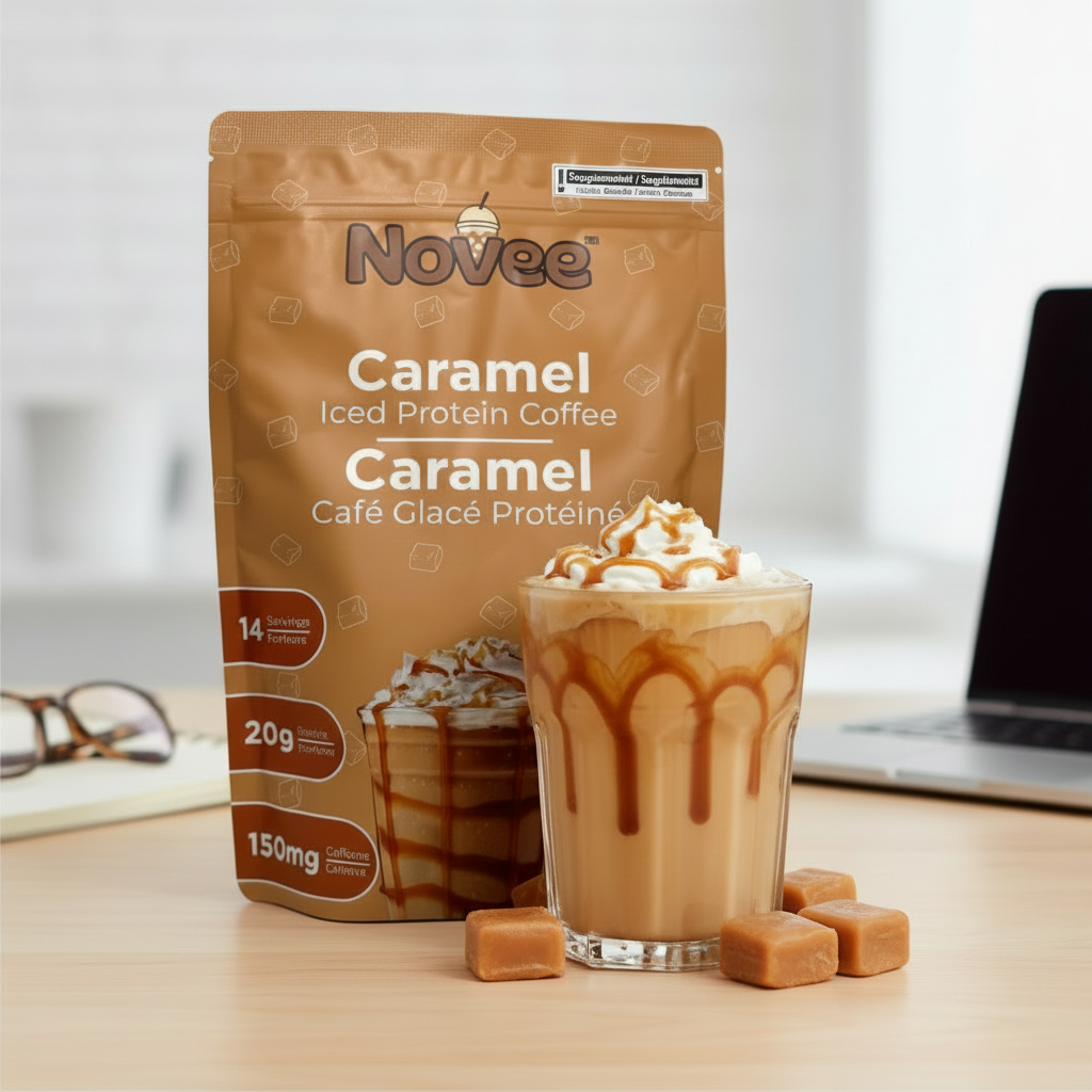 Café Glacé Protéiné Caramel Novee - Sans Paille